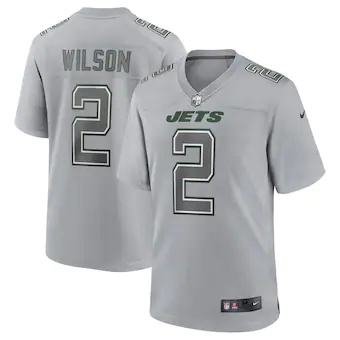 mens nike zach wilson gray new york jets atmosphere fashion